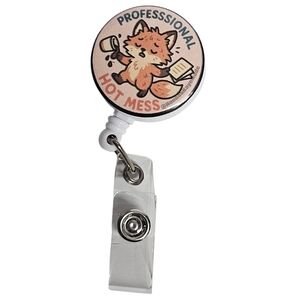Handmade Hot Mess Badge Reel – Funny Fox Design